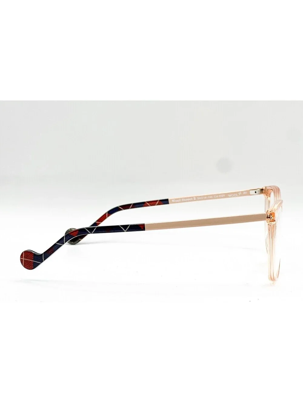 Woow Wool Street 2 2029 Jm Soft Peach Crystal Authentic Eyeglasses 54-16-144